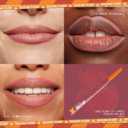 NYX Professional Makeup Professional Makeup Duck Plump Plumping Lip Liner Lip Pencil 02 Pinkjection
