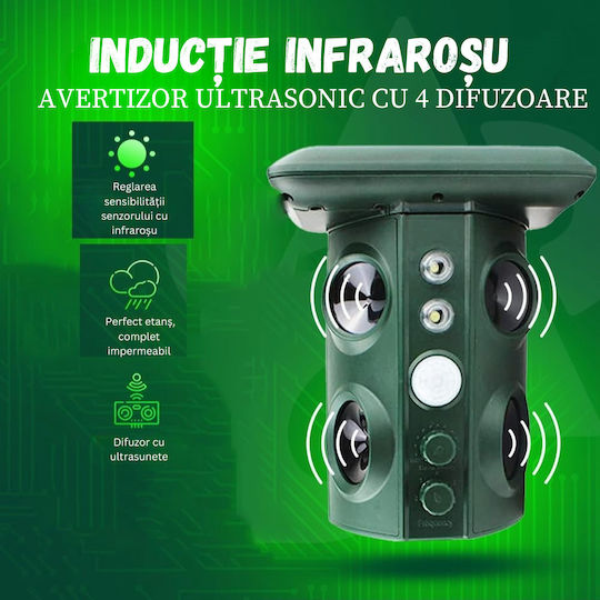 Dispozitiv cu Ultrasunete de Repulsie Șerpi / Rozătoare Solar 200gr