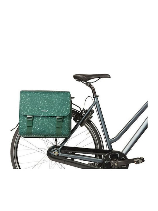 Basil Double Bicycle Rack Bag Green
