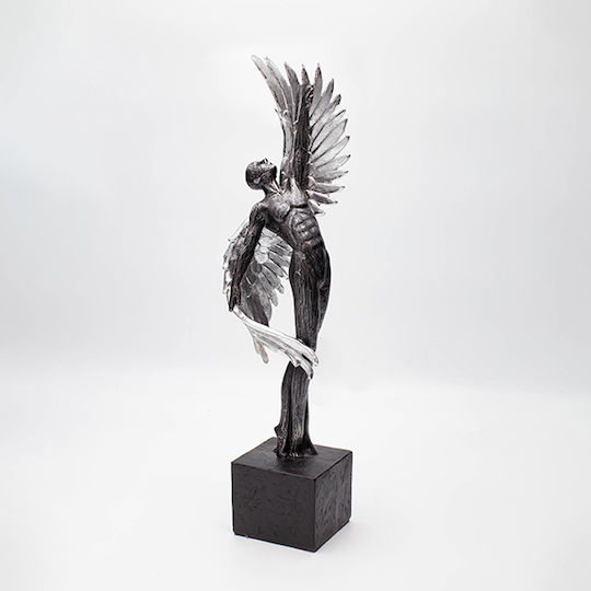 Αντρας Φτερα Πολυρεζιν Χρυσος Ασημι 9x6.5x39cm Αντρας Φτερα Πολυρεζιν Χρυσος Ασημι 9x6.5x39cm