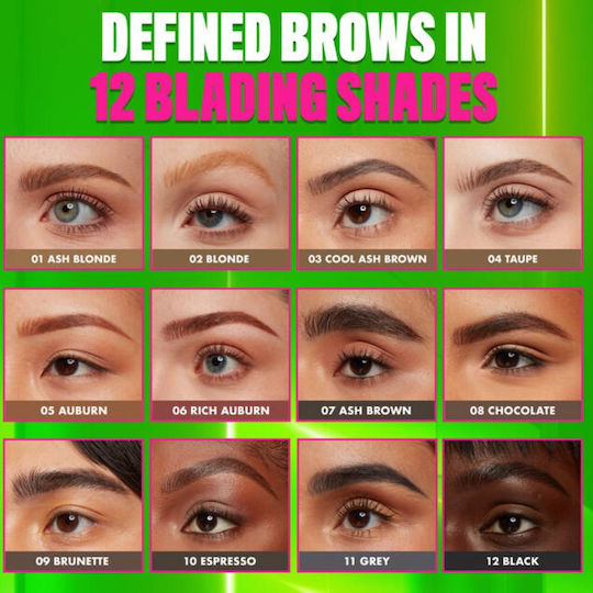 NYX Professional Makeup Professional Makeup Blade & Shade Dual Edge Brow Pencil Pencil for Eyebrows 12 Black
