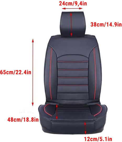 Huse Față Auto Roșu