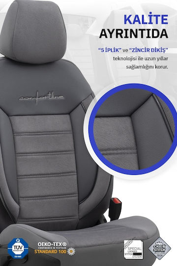 Luxury Velour Upholstery Orthopedic Covers Front Rear Seats