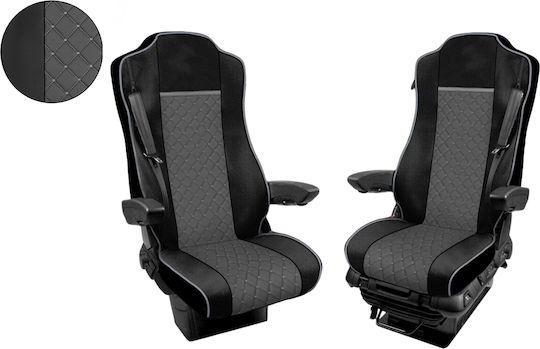 Калъфи за автомобилни седалки Кожа Mercedes Actros Euro 6 201-2021 Камион Lkw Mercedes Actros Euro 6 15-21 Сив
