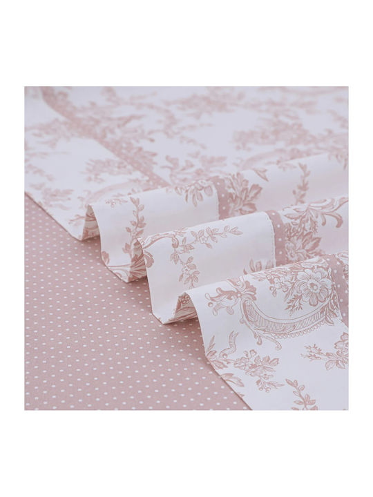 Liolios Home Chantai Σετ Σεντόνια Υπέρδιπλα 245x270εκ. Pink (4τμχ)