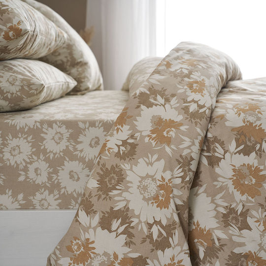 Charalambidis Textiles Sheet Sets Queen 220x260cm. Beige 4pcs