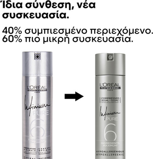 L'Oréal Professionnel Infinium Pure Лак за Леко Фиксиране 300ml