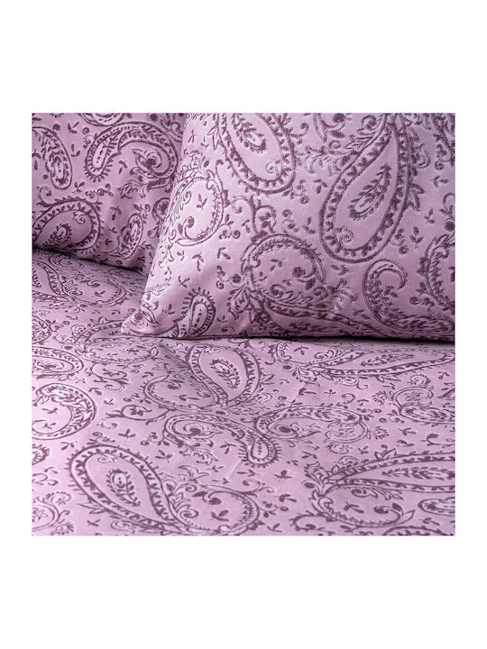 Beauty Home Duvet Cover Set Cotton Single with Pillowcase 165x245 Aelia Art 12257 Lila