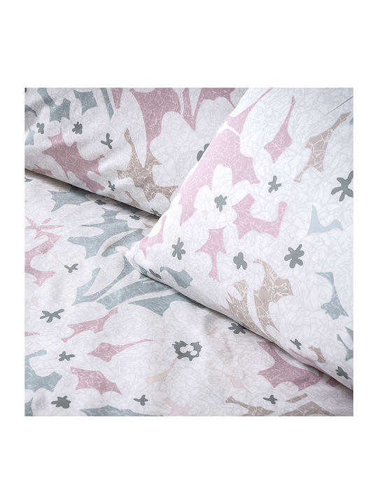 Beauty Home Duvet Set Single 160x240cm Ninet Art 12252 Grey, Pink 2pcs