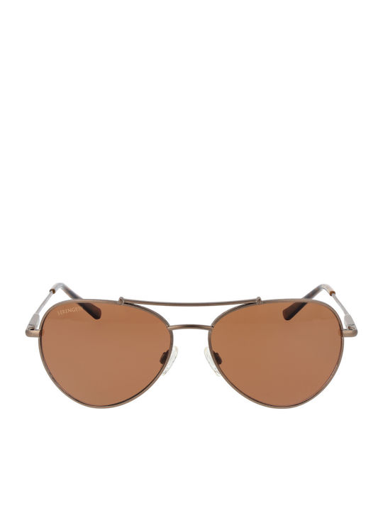 Serengeti Unisex Γυαλιά Ηλίου με Χρυσό Σκελετό και Καφέ Polarized Φακό SS599004