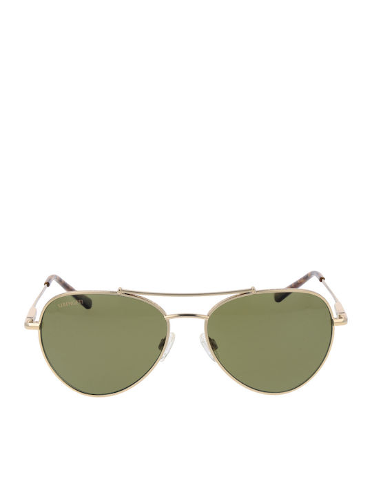 Serengeti Unisex Γυαλιά Ηλίου με Χρυσό Σκελετό και Πράσινο Polarized Φακό SS599005
