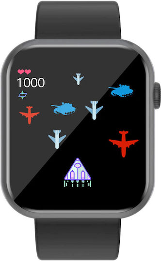 RFIT Aluminium Smartwatch with Heart Rate Monitor (Black)