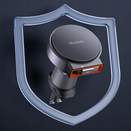 Mcdodo Auto Handyhalterung mit Magnet und Kabelloses Laden MagSafe Schwarz