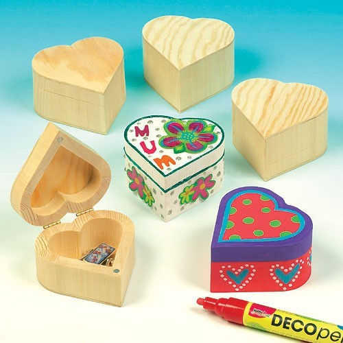 Baker Ross Cutie Din Lemn Pentru Cadou 6.5x3.5cm (Culori Diverse)