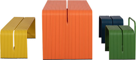 Intrepid Tisch Speisesaal Aluminium Orange 121x70x70cm