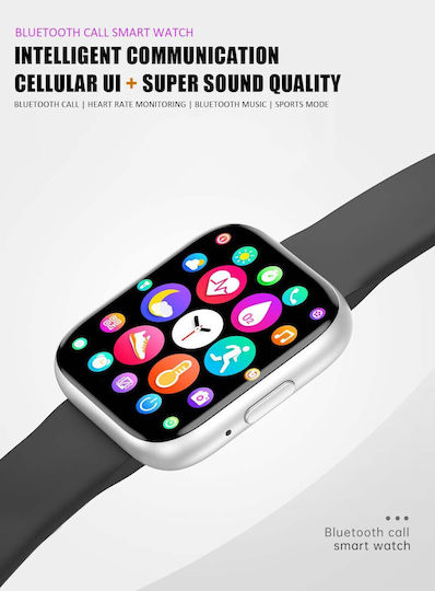 TrendFIT Aluminium Smartwatch mit Pulsmesser (Silber)