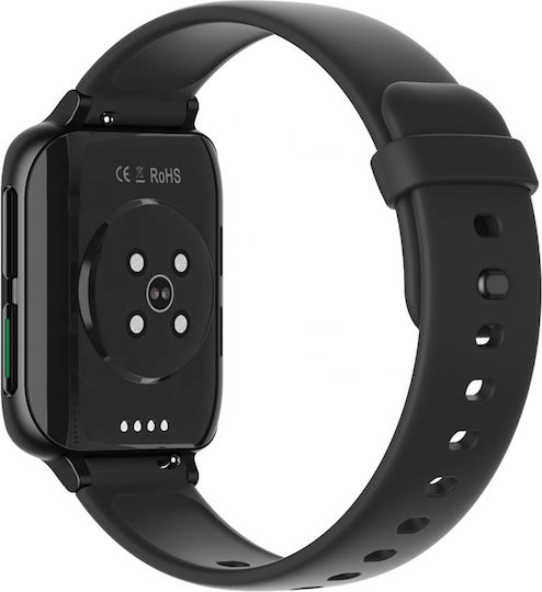 FiT Cloud Pro Aluminium 44mm Smartwatch με Παλμογράφο (Μαύρο)