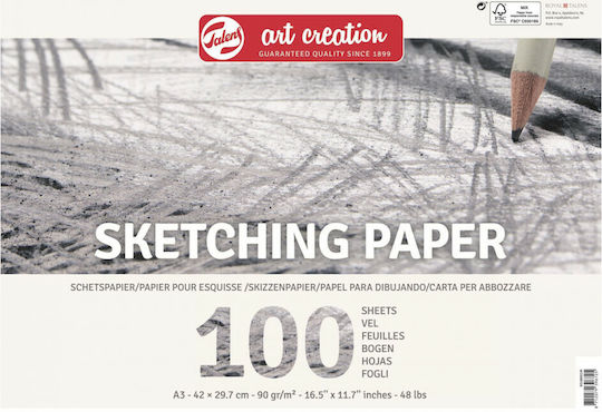 Royal Talens Sketch Pad Sketchbook Art Creation Sketching Paper A3 90g 100 Sheets