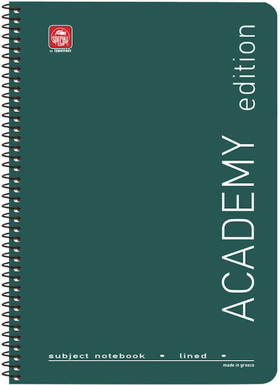 Typotrust Spiral Heft Geregelt A4 4 Themen Academy Grün 1Stück