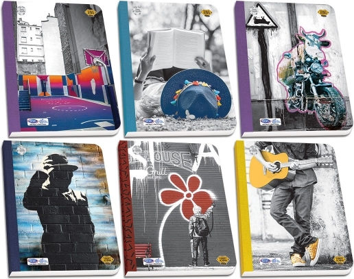 Skag Skag Schulheft Geregelt B5 96 Papiereinlagen 3 Schulfachhefte Street Icon Verschiedene Designs oder Farben