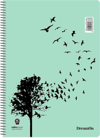 Salko Paper Spiral Notebook Ruled A4 3 Subjects 1pcs (Μiscellaneous Designs/Colors)