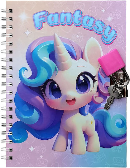 Justnote Notebook 48 Sheets with Padlock (Μiscellaneous Designs/Colors)