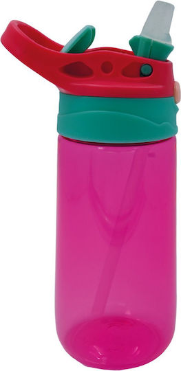 Sidirela Training Kinderflasche Kunststoff mit Strohhalm (Verschiedene Designs/Farben)