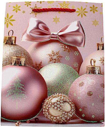 Paper Christmas Bag for Gift Multicolored 18x8x23cm.