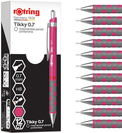 Rotring Μηχανικό Μολύβι Tikky 0.7mm Magenta 14581
