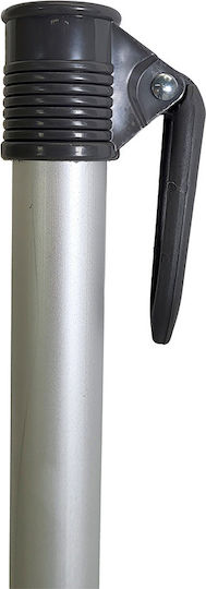 Summer Club Eden Folding Aluminum Beach Umbrella Diameter 2.25m with UV Protection and Silver Air Duct Silver Beige