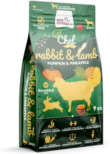 Syta Micha 9kg Dry Food for Dogs Grain-Free & Gluten-Free with Rabbit, Rabbit, Lamb and Pumpkin