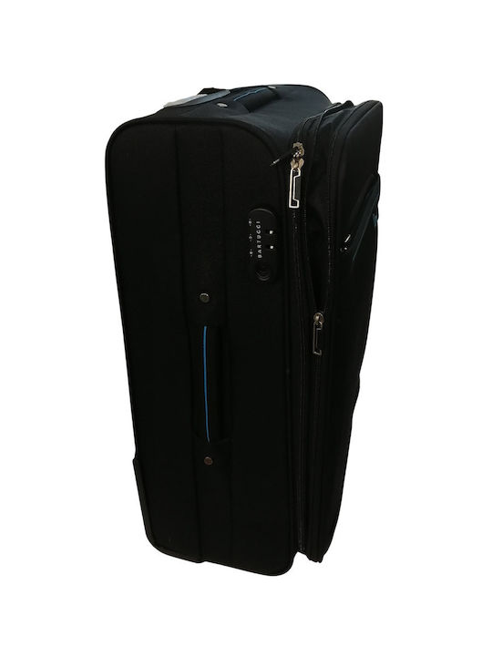 Bartuggi 722-107 Medium Fabric Black Suitcase With 2 Wheels Height 63cm