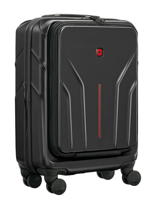 Wenger Carry-on Βαλίτσα Ταξιδίου Καμπίνας Σκληρή Μαύρη με 4 Ρόδες Ύψους 54εκ.