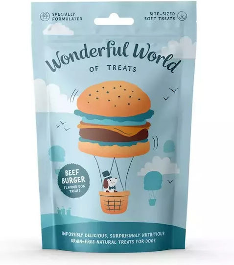 Wonderful World Beef Burger Λιχουδιά Σκύλου με Βοδινό, Μοσχάρι, Κρέας και Τυρί 50gr