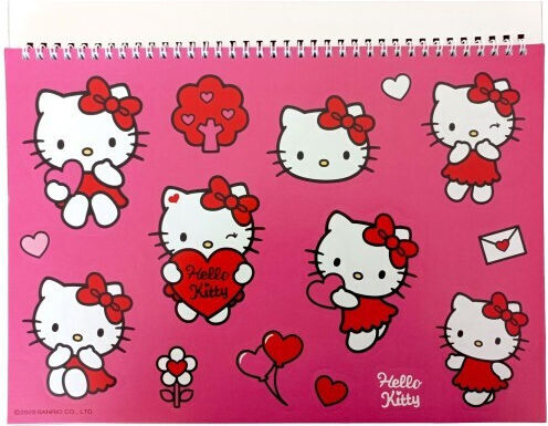 Drawing Pad 23x33 cm 40 Sheets Stickers Hello Kitty Sweetheart #335-74416
