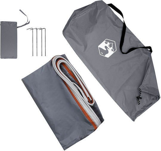 Vidaxl Waterproof Caravan Tent Gray Orange 300x240 Cm Ready for Your Adventures
