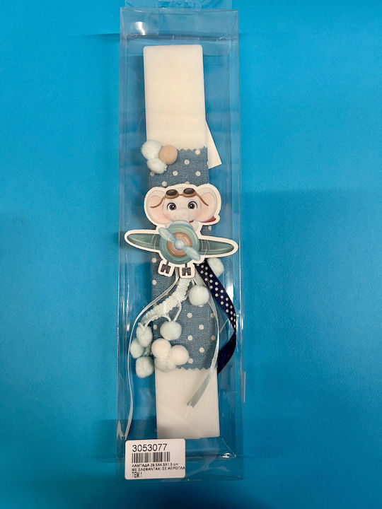 White Candle 29.5*4.5*1.5cm Wooden Elephant Airplane