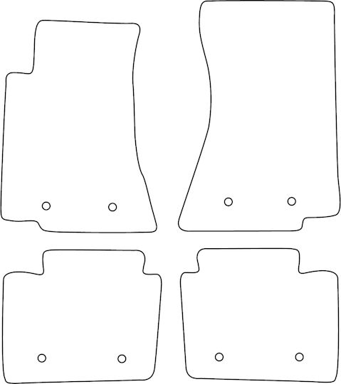Set Velour Car Mats Matching Opel Omega II B C 1994-2004 Blue Edging