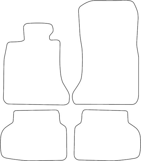 Velour Carpet Set Compatible Bmw 7 Series F01 2008-2015 Red Edging