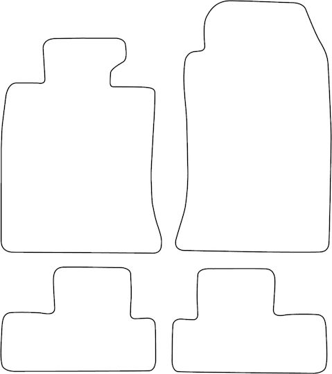 Set Velour Mats Fitting Bmw Mini Cooper R50 I 2001-2006 Red Edging