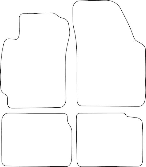 Set Velour Mats Fitting Honda Hr-v I 5-door 1999-2005 Red Edging