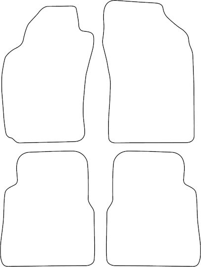 Set Velours Fußmatten Passend Für Nissan Maxima Iv 1995-2000 Blaue Kante