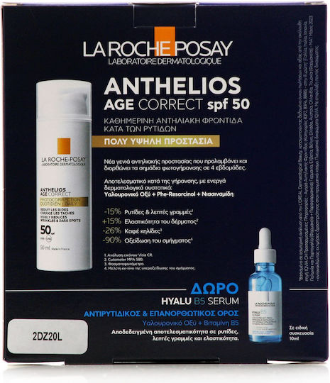 La Roche Posay Αnthelios Age Correct SPF50 Σετ με Αντηλιακό Προσώπου & Serum SPF50 2τμχ