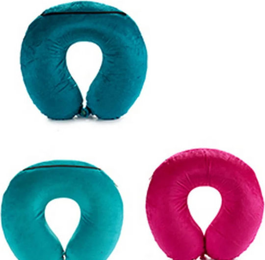 BigBuy Travel Pillow Travel Set Pillow 31x29x10cm Purple