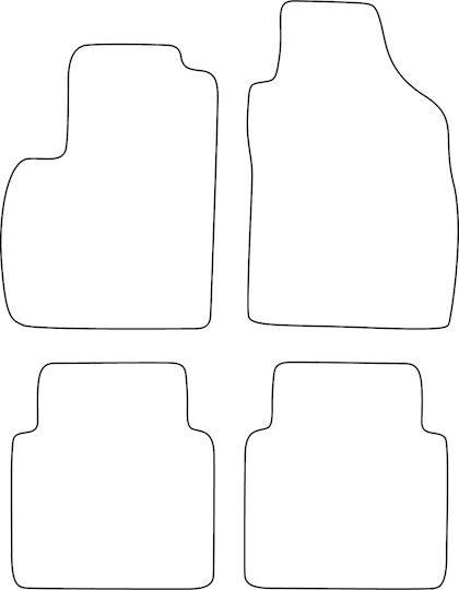 Velour Carpet Set Compatible Fiat Idea 2004-2012 Red Edging