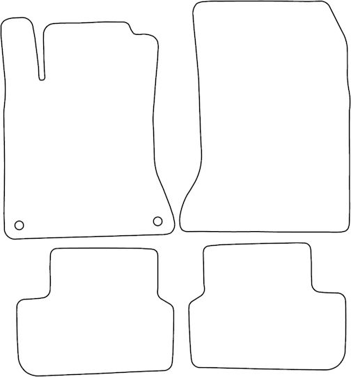 Set Velour Mats Matching Mercedes B-class W246 2011-2018 Blue Edging