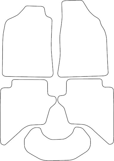 Set Velour Mats Matching Mazda Bt50 2006-2011 Red Edging