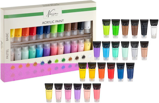 Nassau Fine Art Acrylic Paint Set in Mehrfarbig color 22ml 24Stück