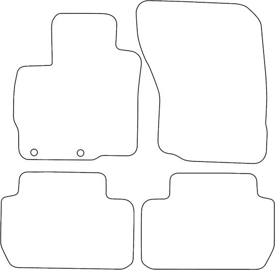 Set Velour Fußmatten Für Mitsubishi Outlander III 2013-2022 Rote Kante