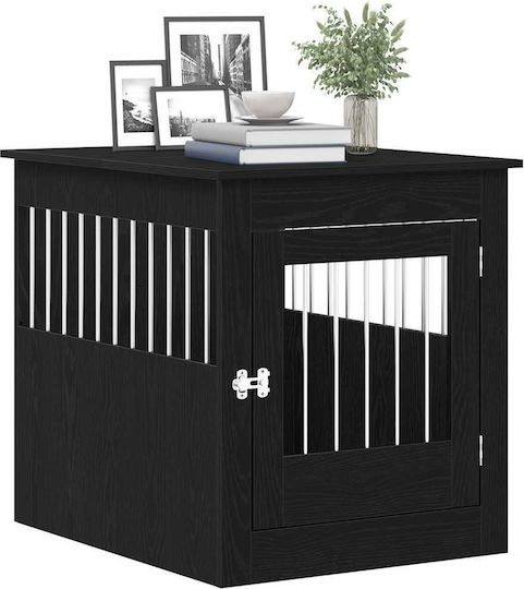 vidaXL Dog House Wooden Outdoor Black 64.5x71x80cm